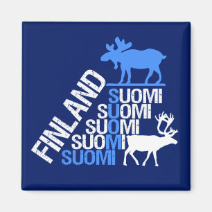 Finland Moose & Reindeer magnet