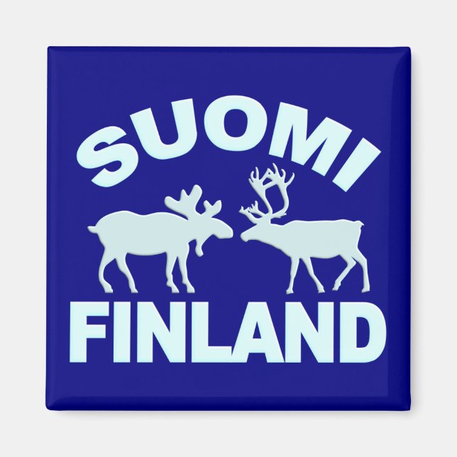 Finland Moose & Reindeer magnet (Front)