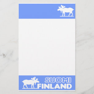 Finland Moose stationary - customise Stationery