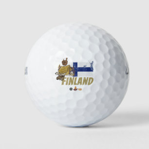Finland Moose Vintage Flag Tent Retro Souvenir Golf Balls