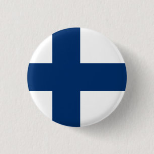 Finland National Flag 3 Cm Round Badge