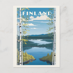Finland Nature Illustration Postcard
