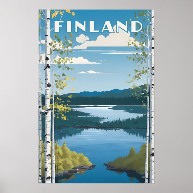 Finland Nature Illustration Poster (Front)
