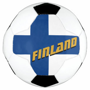 Finland patriotic Football & Finnish Flag / Sports Soccer Ball