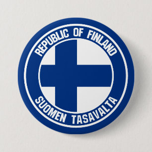 Finland Round Emblem 7.5 Cm Round Badge
