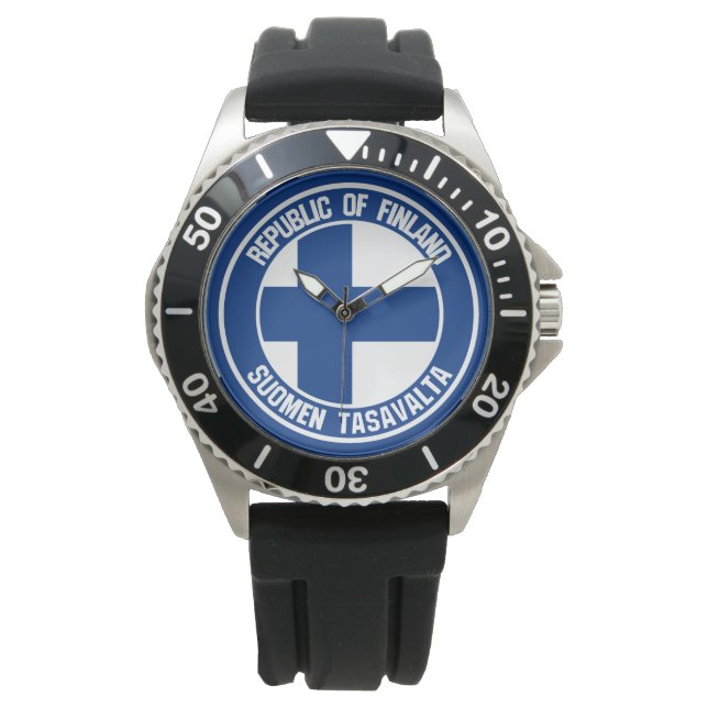 Finland Round Emblem Watch (Front)