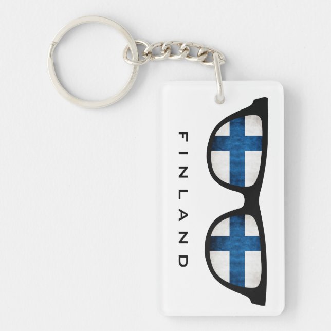 Finland Shades custom text & colour key chain (Front)