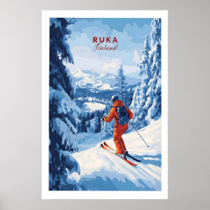 Finland Ski Run Poster 1