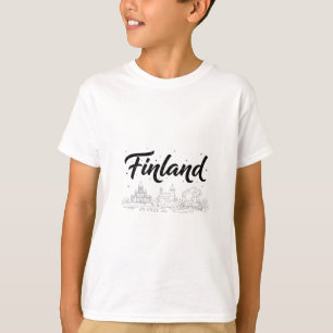Finland Skyline Travel Vacation Outfits T-Shirt