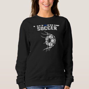 Finland Soccer Ball In Net  Finnish Football Suppo Sweatshirt