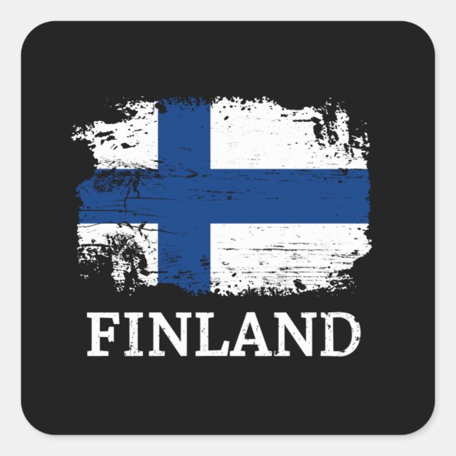 Finland Square Sticker (Front)
