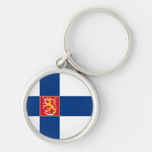 Finland State Flag Keychain