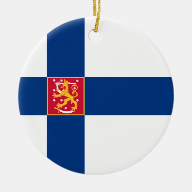 Finland State Flag Ornament (Front)