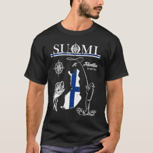 Finland Suomi Fishing Team Fishing Tour Finnish T-Shirt