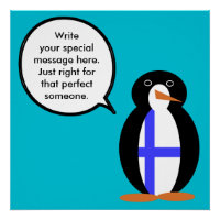 Finland Talking Ms. Penguin Personalised 