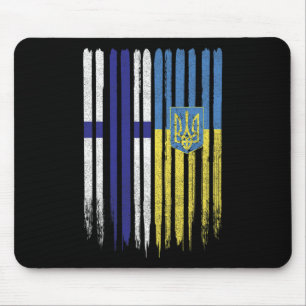Finland Ukraine Finnish Ukrainian Flag Mouse Pad