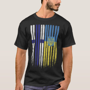 Finland Ukraine Finnish Ukrainian Flag  T-Shirt