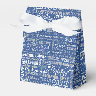 Finland's Towns custom colour favour bag Box