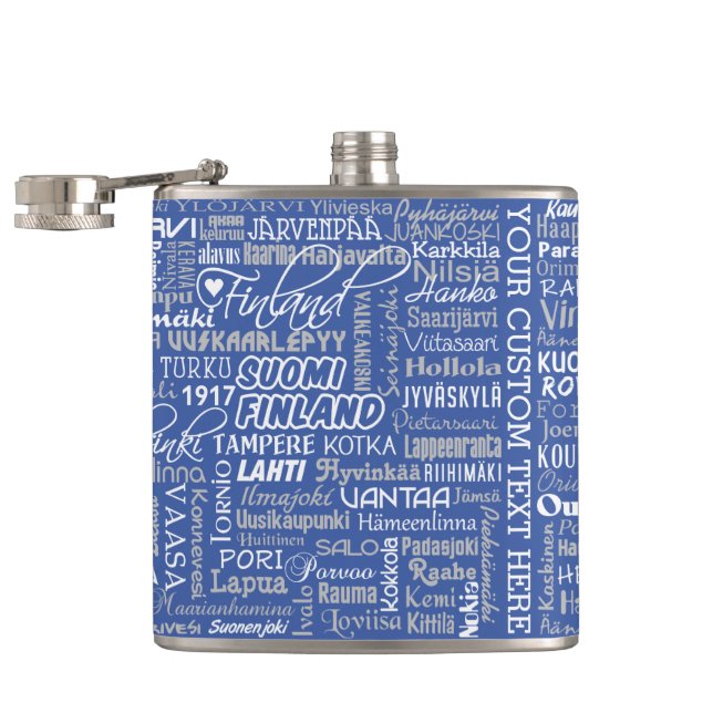 Finland's Towns custom colour flask (Opened)