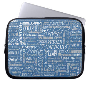 Finland's Towns laptop sleeve