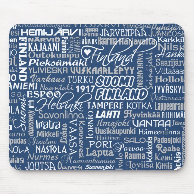 Finland's Towns mousepad (Front)