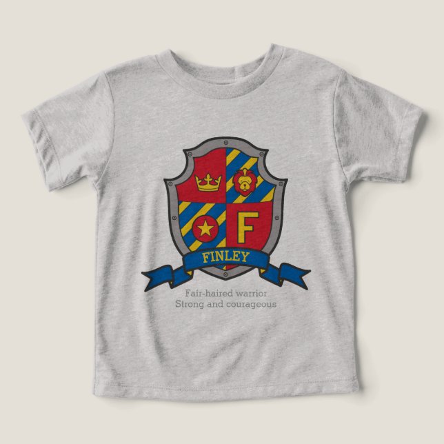 Finley boys F name & meaning boys coats of arms (Design Front)