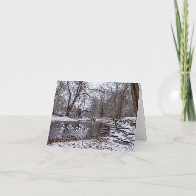 Finley Winter Snow Thinking Of You Card (Front)
