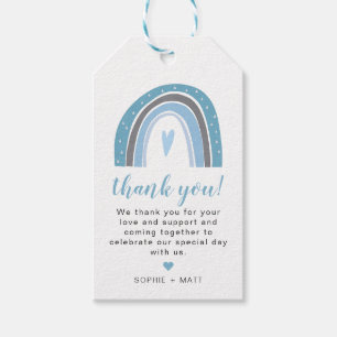 FINN Dusty Blue Bohemian Boho Slate Rainbow Gift Tags