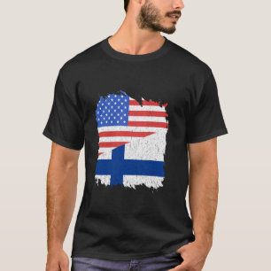 Finn Finnish Pride Finland Flag America USA Finnis T-Shirt