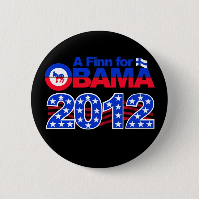 FINN FOR OBAMA 2012 button (Front)
