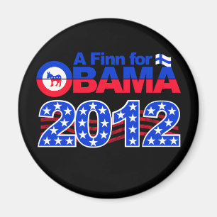 FINN FOR OBAMA 2012 magnet