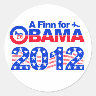 FINN FOR OBAMA 2012 stickers