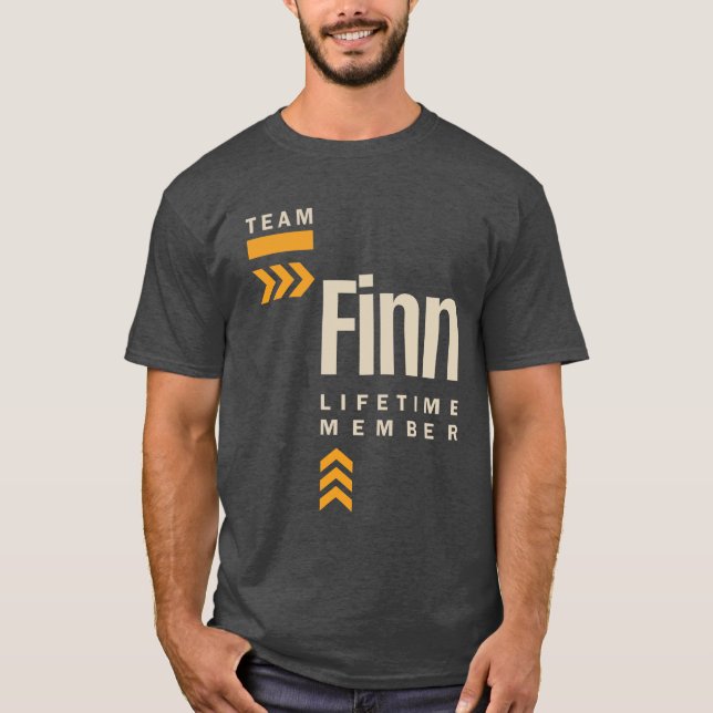 Finn Personalised Name Birthday Gift T-Shirt (Front)