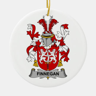 Finnegan Family Crest Ceramic Tree Decoration