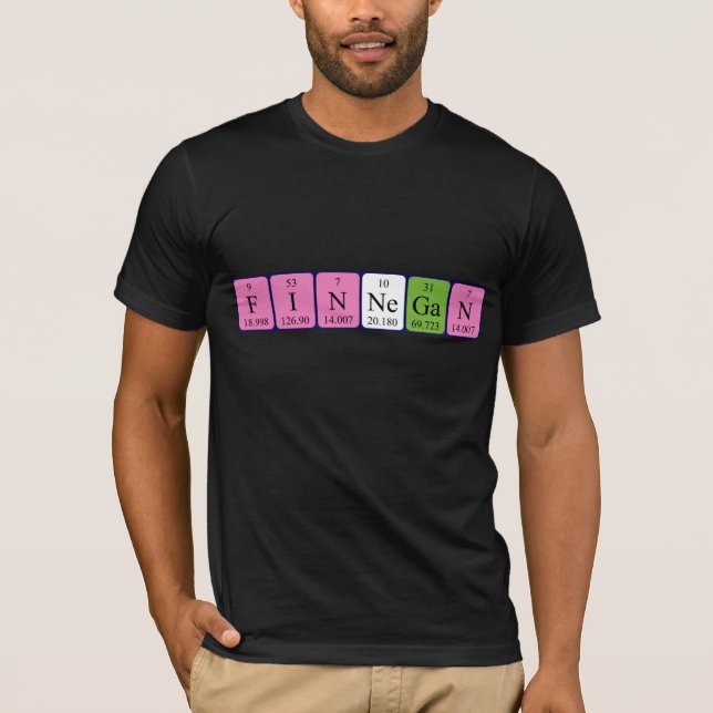 Finnegan periodic table name shirt (Front)