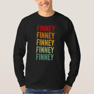 Finney County Kansas Rainbow Text T-Shirt