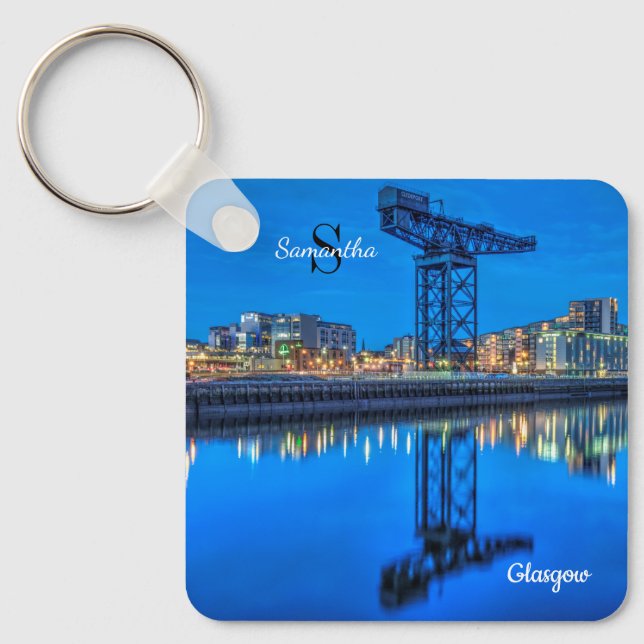 Finnieston Crane, Glasgow, Scotland Keyring (Front)