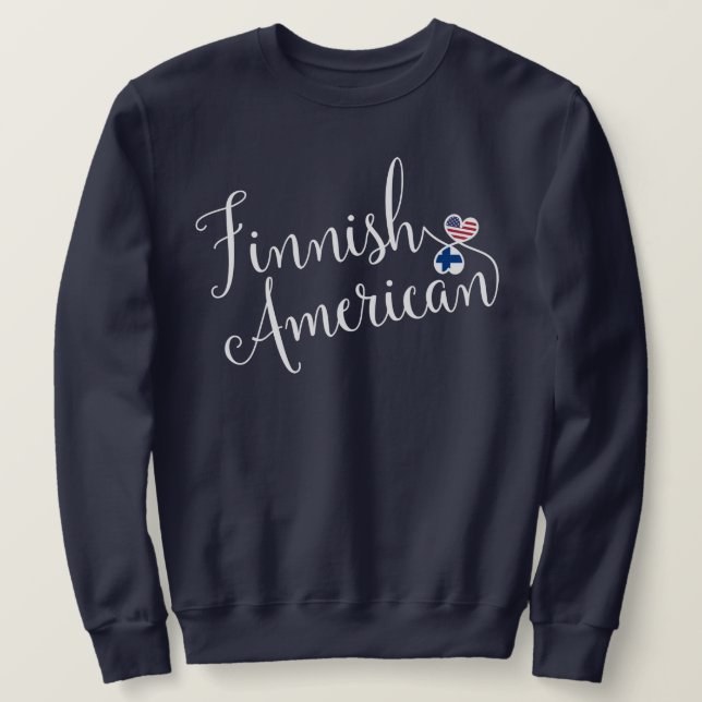 Finnish American Entwinted Hearts Sweatshirt (Design Front)