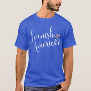 Finnish American Entwinted Hearts T-Shirt, Finns T-Shirt