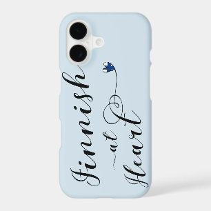 Finnish At Heart Mobile Phone Case, Finland