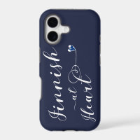 Finnish At Heart Mobile Phone Case, Finland