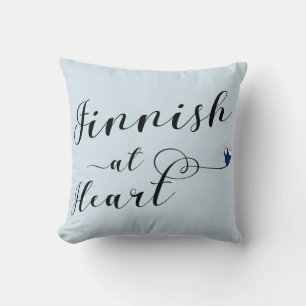 Finnish At Heart Throw Cushion, Finland Cushion