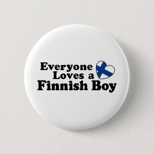 Finnish Boy 6 Cm Round Badge