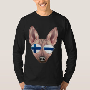 Finnish Flag American Hairless Terrier Dog Finland T-Shirt