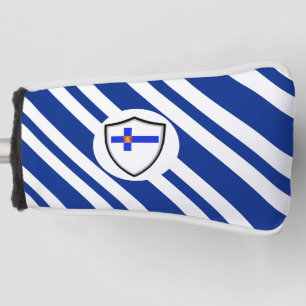 Finnish flag-coat arms golf head cover