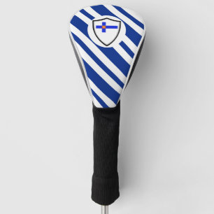 Finnish flag-coat arms golf head cover