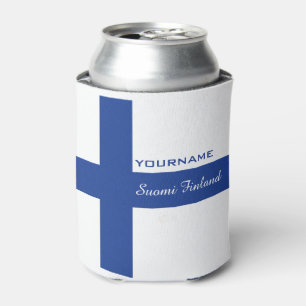 Finnish Flag custom can cooler