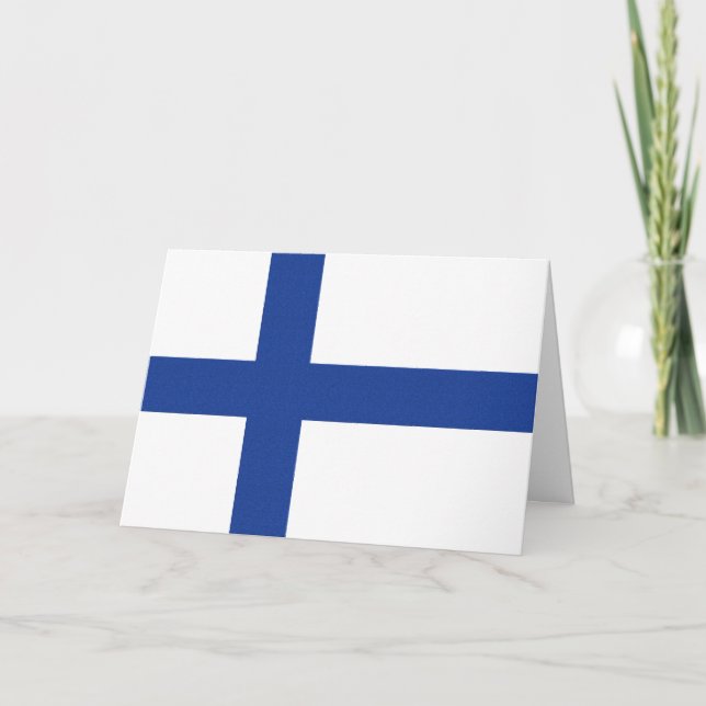 Finnish Flag custom greeting cards (Front)