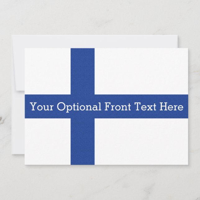 Finnish Flag custom invitations (Front)