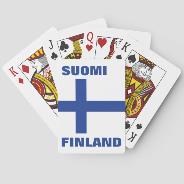 Finnish Flag custom playing cards (Back)